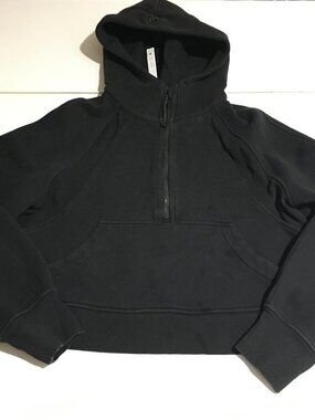 Lululemon Scuba Half Zip Oversized Hoodie Womens XS/S Black Fleece